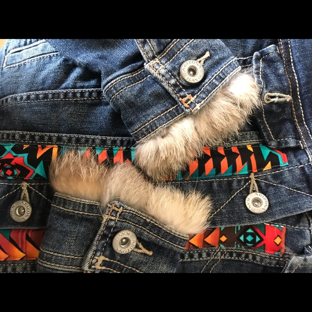 Cactus and Aztec print Jean Jacket 🌵✨